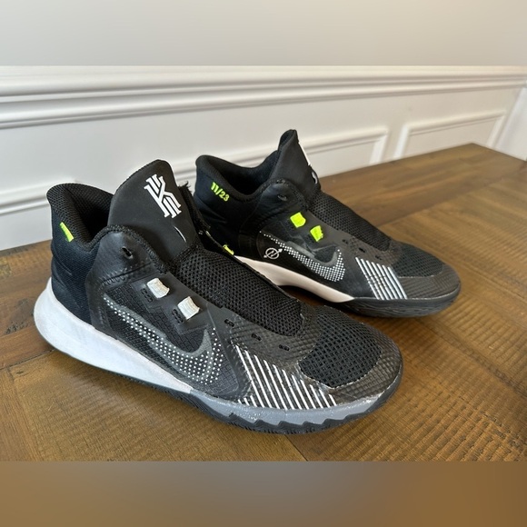Nike Other - Nike size 5 Kyrie Flytrap V 5 Black White Cool Grey Volt Youth Kids Boys size 5